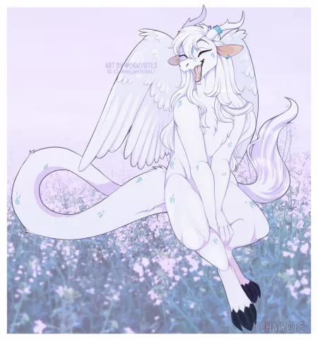 Raffle prize for @kiba_whitewolf on twitter! He's such a pretty character ~ [art by me, @chaiyote3 on twitter] by chaiyote3