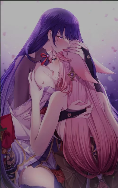 Raiden x Yae [ Genshin Impact] by JWPokemaster