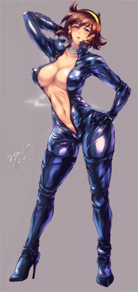 Rain Mikamura Open Bodysuit (Azu) [Gundam] by sequence_string