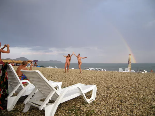 Rainbow dance at Koktebel, Crimea by NaturistPictures