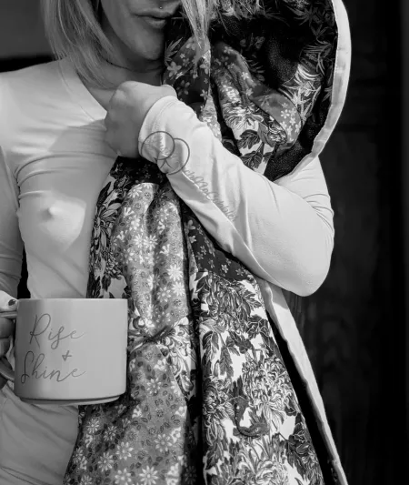 Rainy days call for coffee and cozy. Join me? by JustPeachNoCobbler