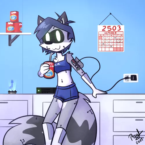 R.A.M. doing robot stuff (by me) by RafVicAlv