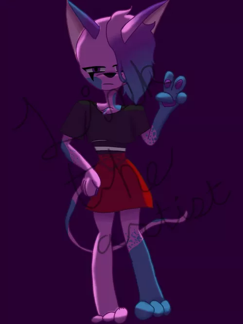 Random art of my Fursona by Fellkitten_Alt