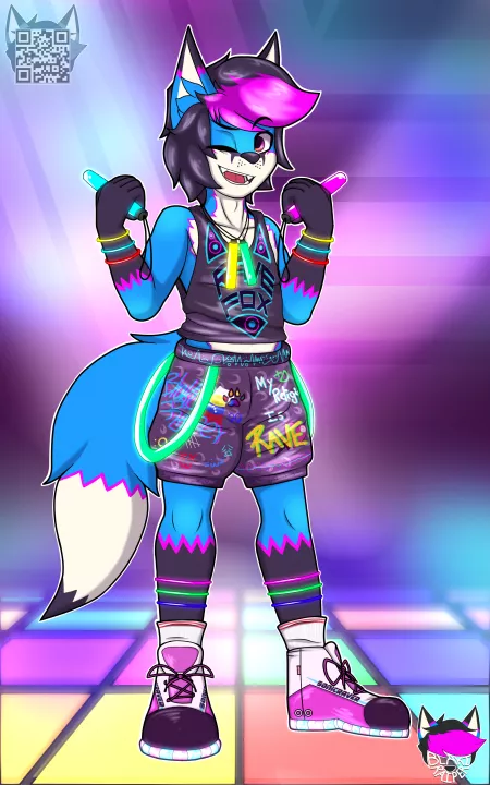 Rave Fox (By me on Twitter: BlakiRaiper) by BlakiRaiper