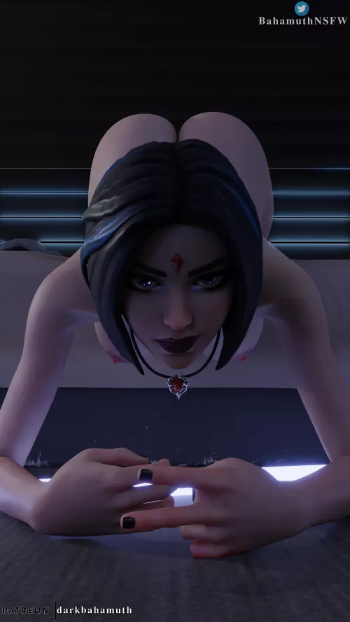 Raven in bed (BahamuthNSFW) by Darkbahamuth