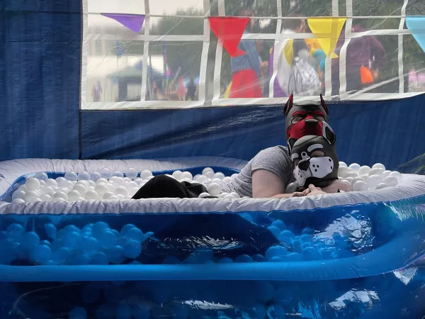Reading Pride was a blast! Spotted some puppies in a pit and couldn’t not share it with you by BitingBuzzer