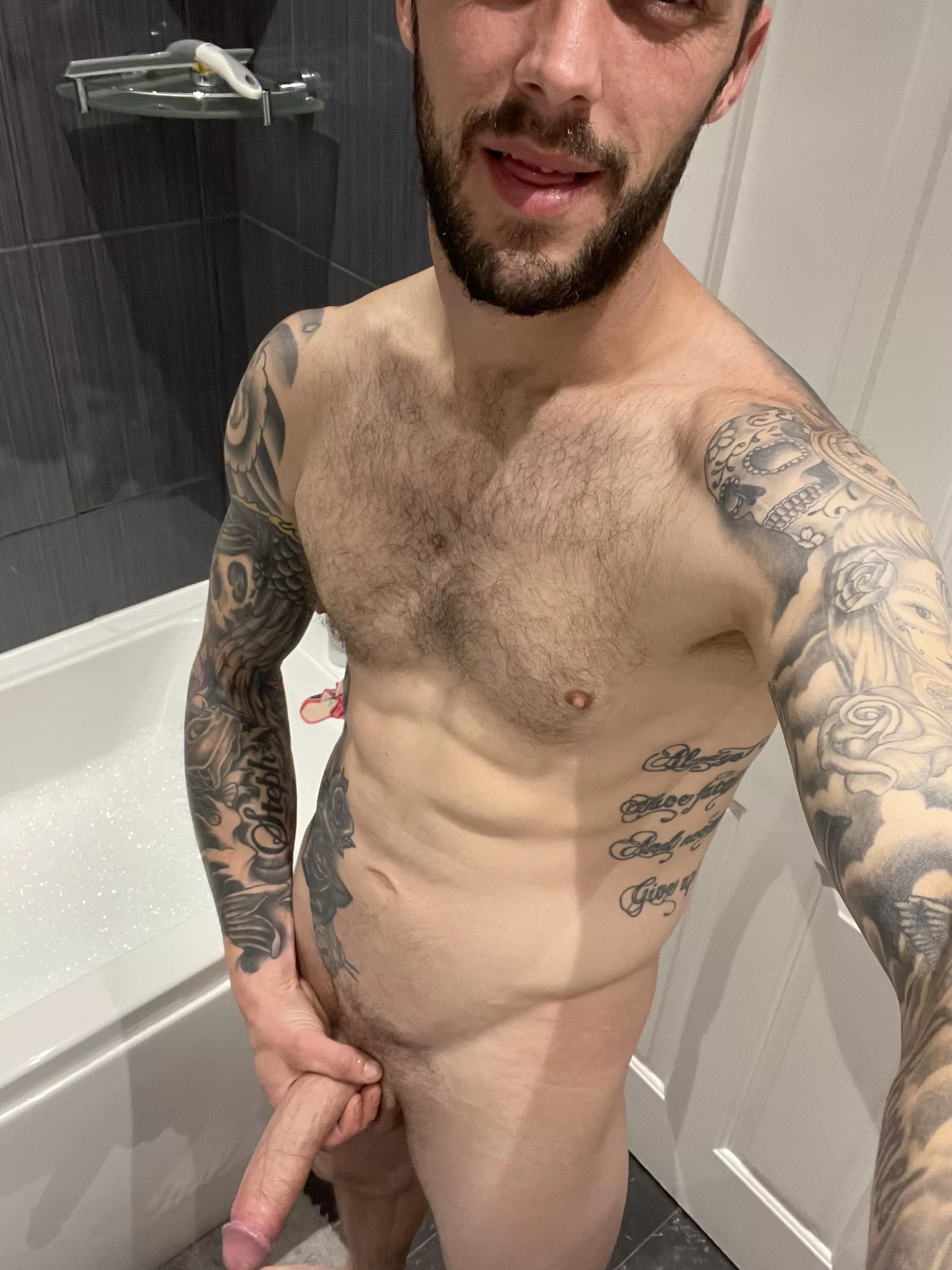 Ready and waiting who’s going to get it hard 🤷🏽‍♂️😈💦😉 posted by Inked_micky