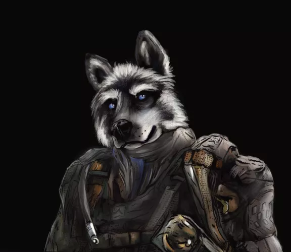 Ready for action. Oil effect digital painting. by Greywolfbowra