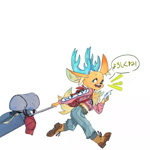 Ready to !!! (Art by me @opal_antlers over twitter :3c ) by OpalAntlers