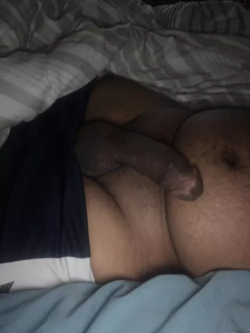 Ready to stroke this morning wood … any ladies wanna watch ? 😈