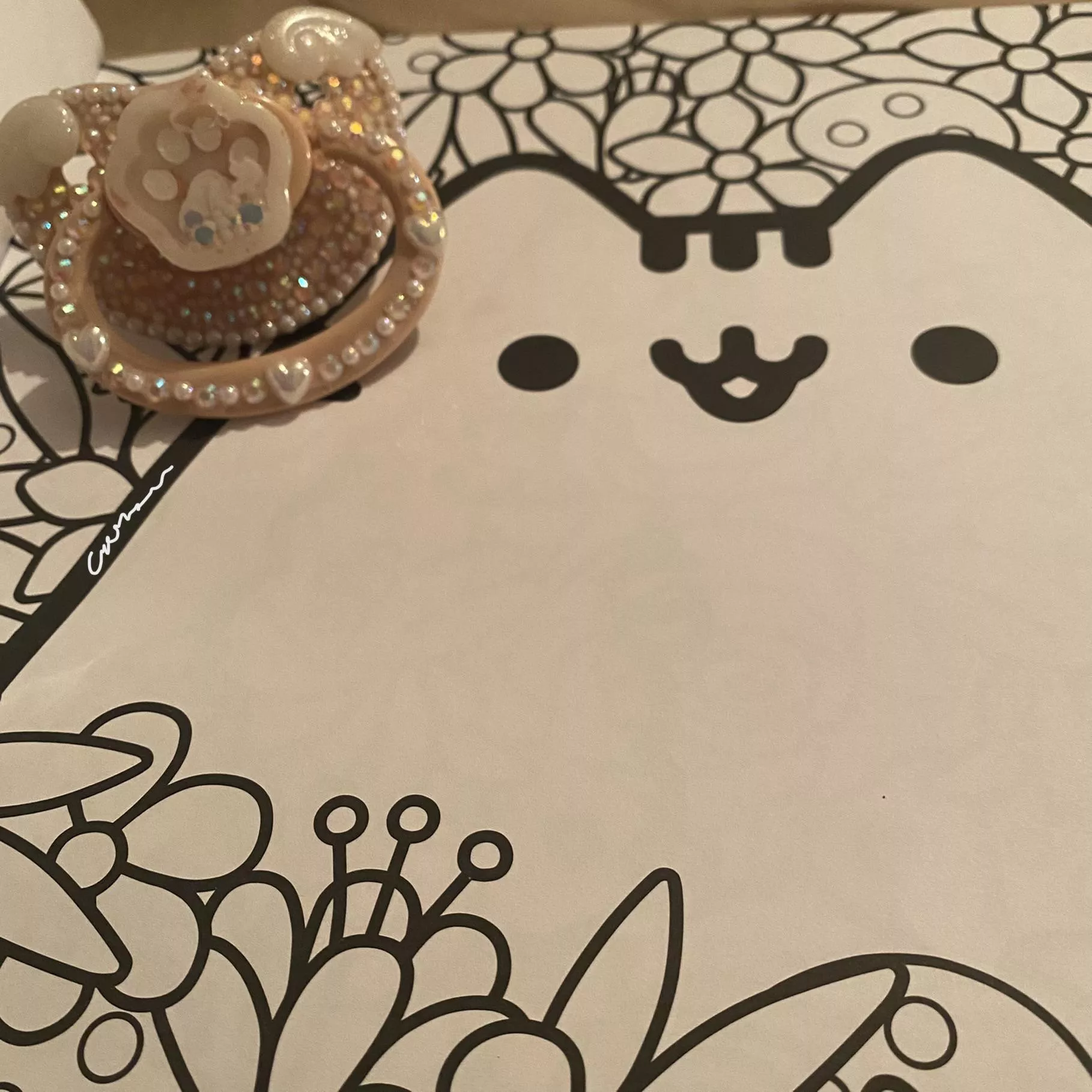 Really big sad tonight, so coloring and the paci my friend gifted me are on the agenda. 🥺 I wish I could mail order a hug right now. posted by hushcarson