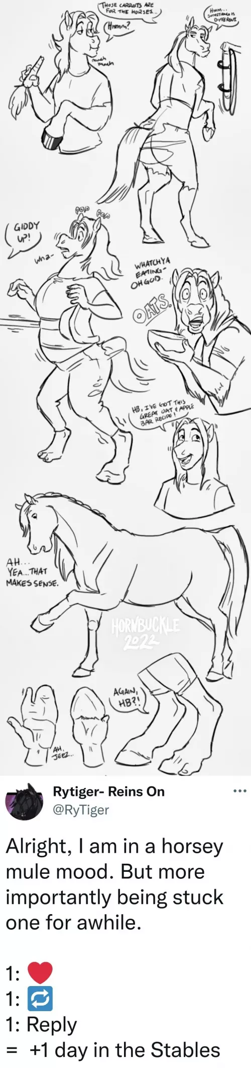 Really embracing that horse mood~ [ArtbyHornbuckle] by Hazac92