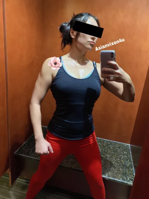 Really feeling that sweat drip at the gym by AsianVixen4U