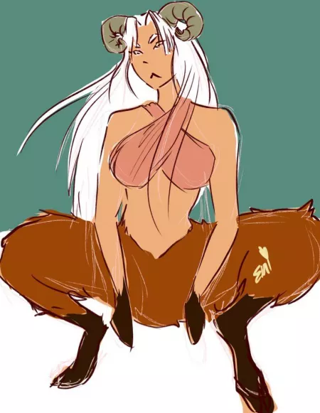 really quick lil fawn sketch! ready 2 headbutt some one mood by pepperbunnie