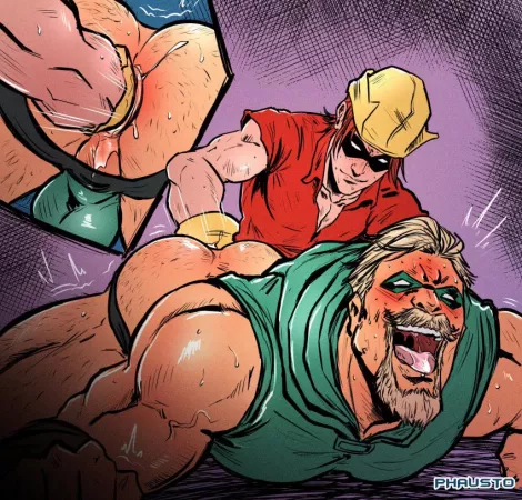 Red Arrow fucking Green Arrow (Phausto) by Bikinigirl2021