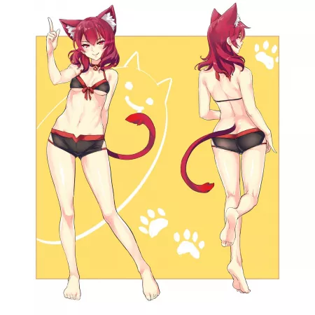 Red Haired Cat Girl [Orignal] by sequence_string