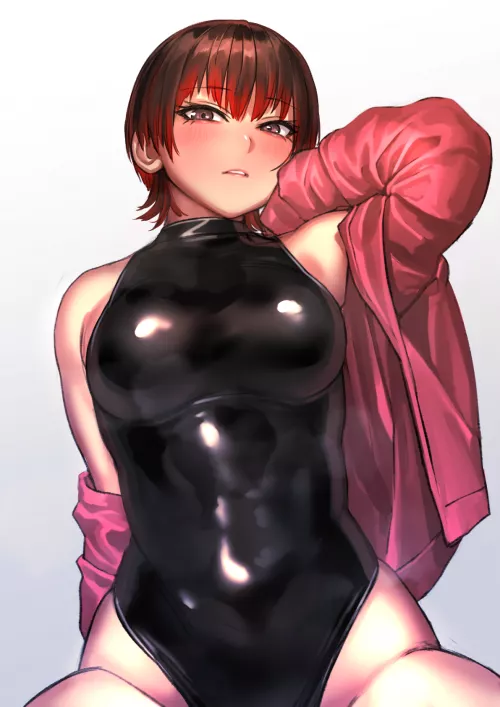 Red Highlights Perfect Leotard (Kilye Kairi) [Original] by sequence_string