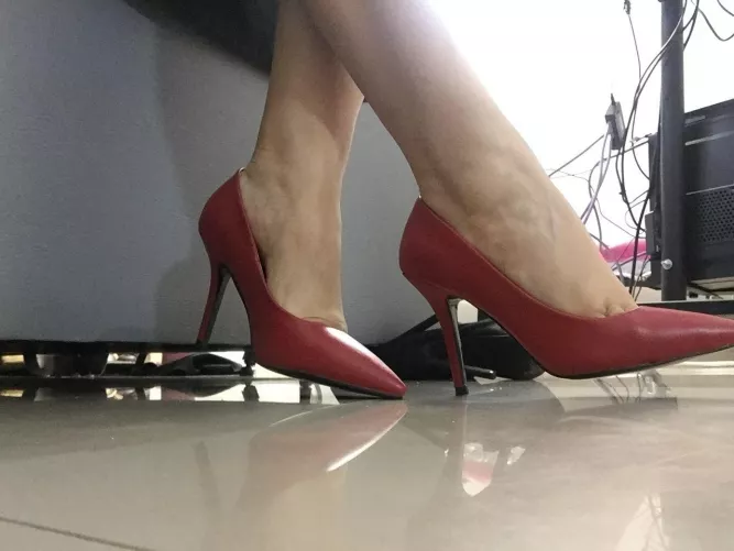 Red is always a good color for high heels by XLoveCam