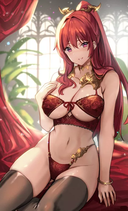 Red Lingerie by CheetahSperm18