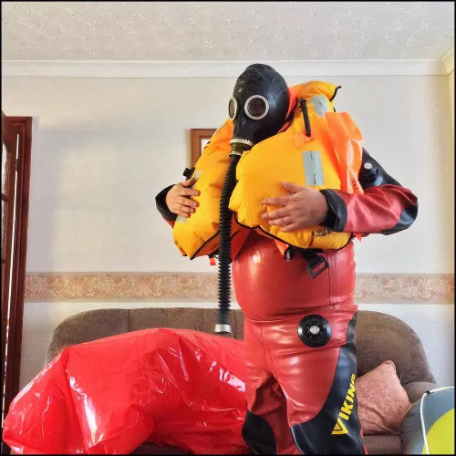 Red n black Viking with Challenger ?? 275 N offshore life jacket. by Technical_Magazine88