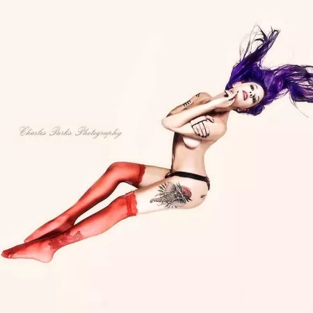 Red nylons by BJWolfpuncher