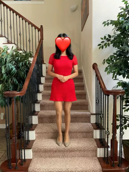 Red ❤️ Today is combined service and lunch so I had to look my best 😇 by _em_babyxx