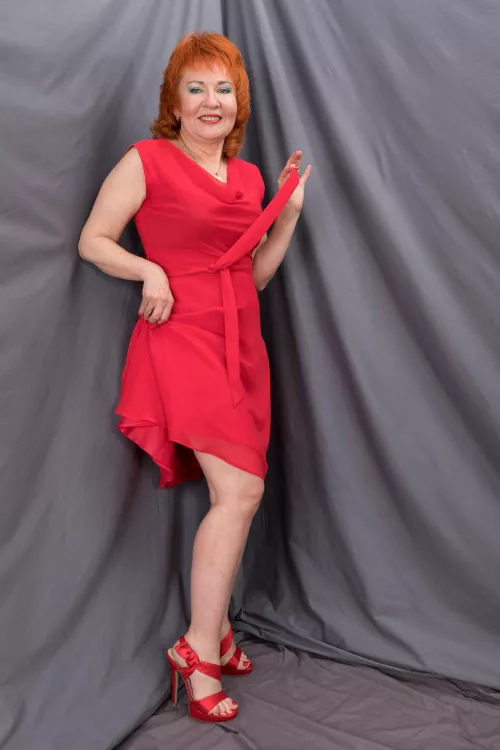 Redhead all in red by sexyfeetexpo