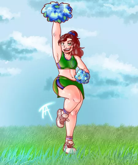 Redhead Cheerleader (FrozenArtifice) [Original] by FrozenArtifice