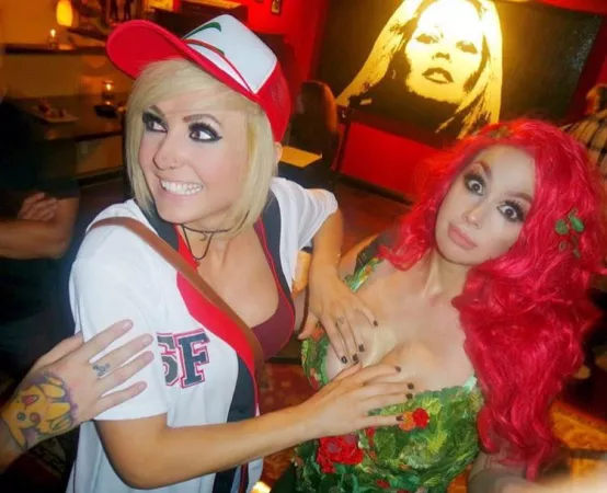 Redhead surprised at another girl grabbing her boobs by powder_day