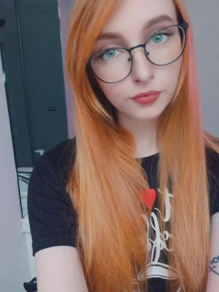 Redheads in glasses? 🤭 also the purple streak is from purple LEDs in the next room 😅 by ShyShimmer
