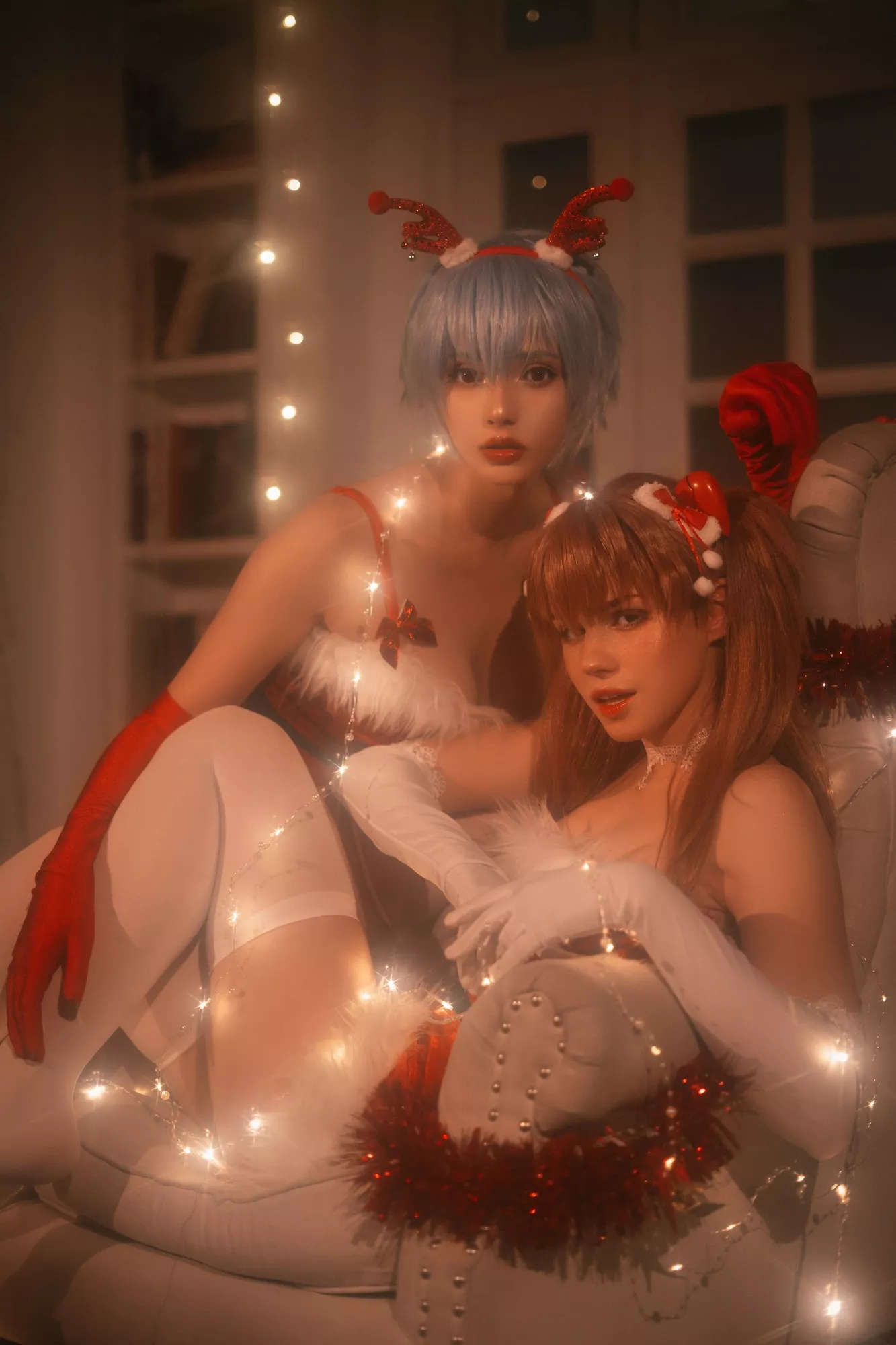 Rei and Asuka by Misaki Sai & Shirogane-sama [Neon Genesis Evangelion] posted by Shart_Shark