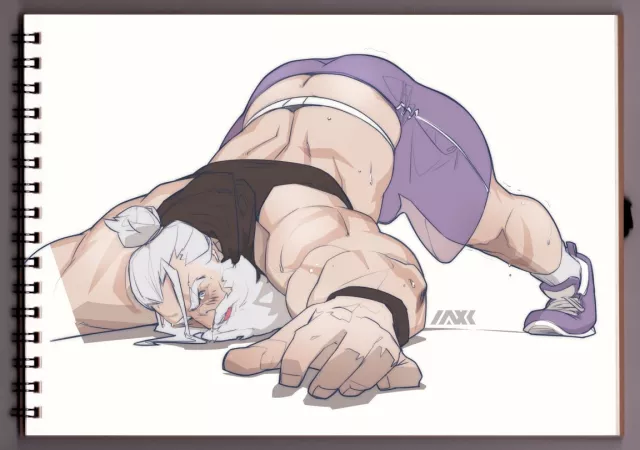 Reinhardt's secret exercise by Rein_is_best_huband