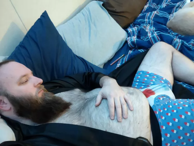 Relaxing after a shower. by beardedlegend9797