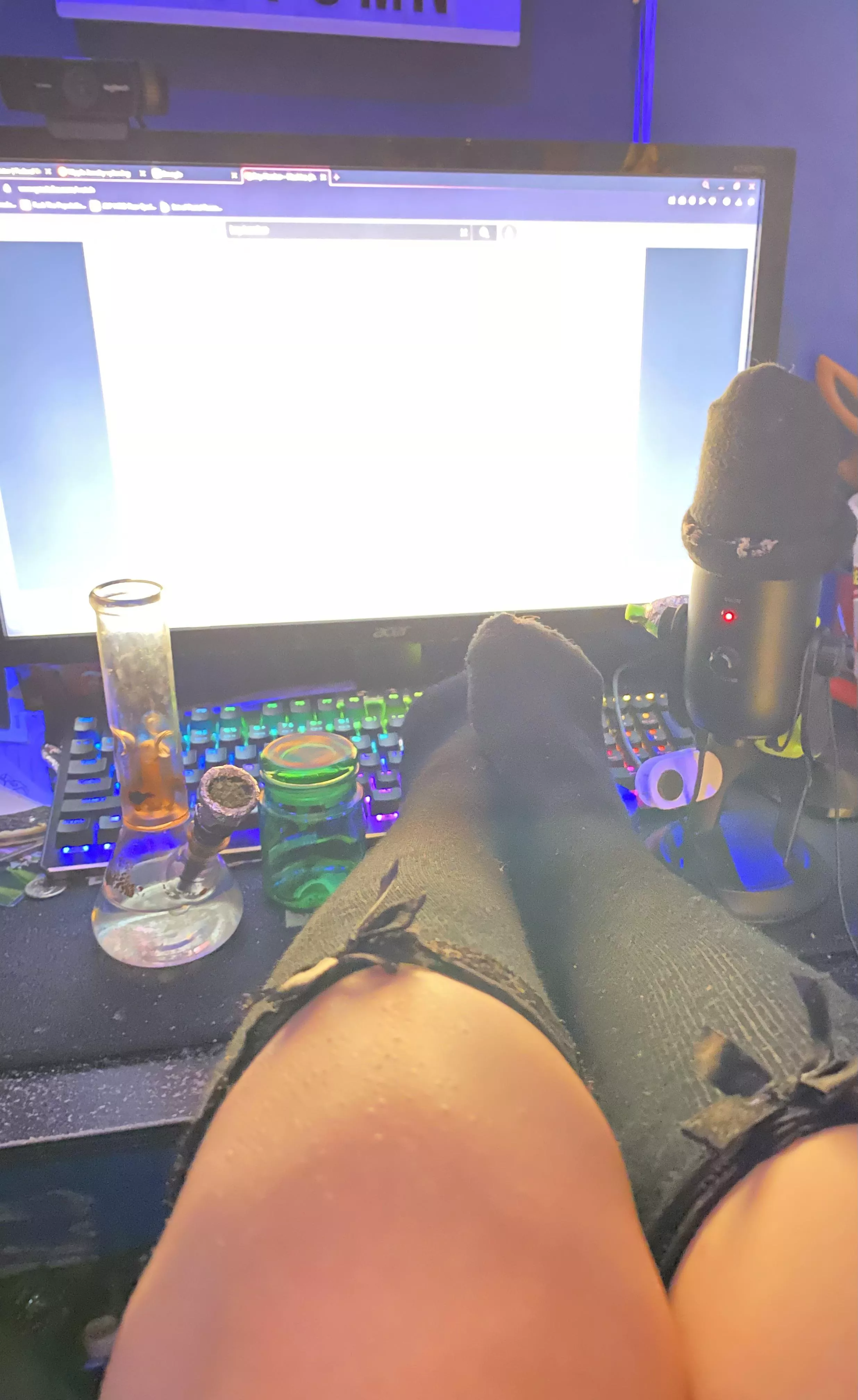 Relaxing night in my new socks 🌛 posted by Kittenlicker1