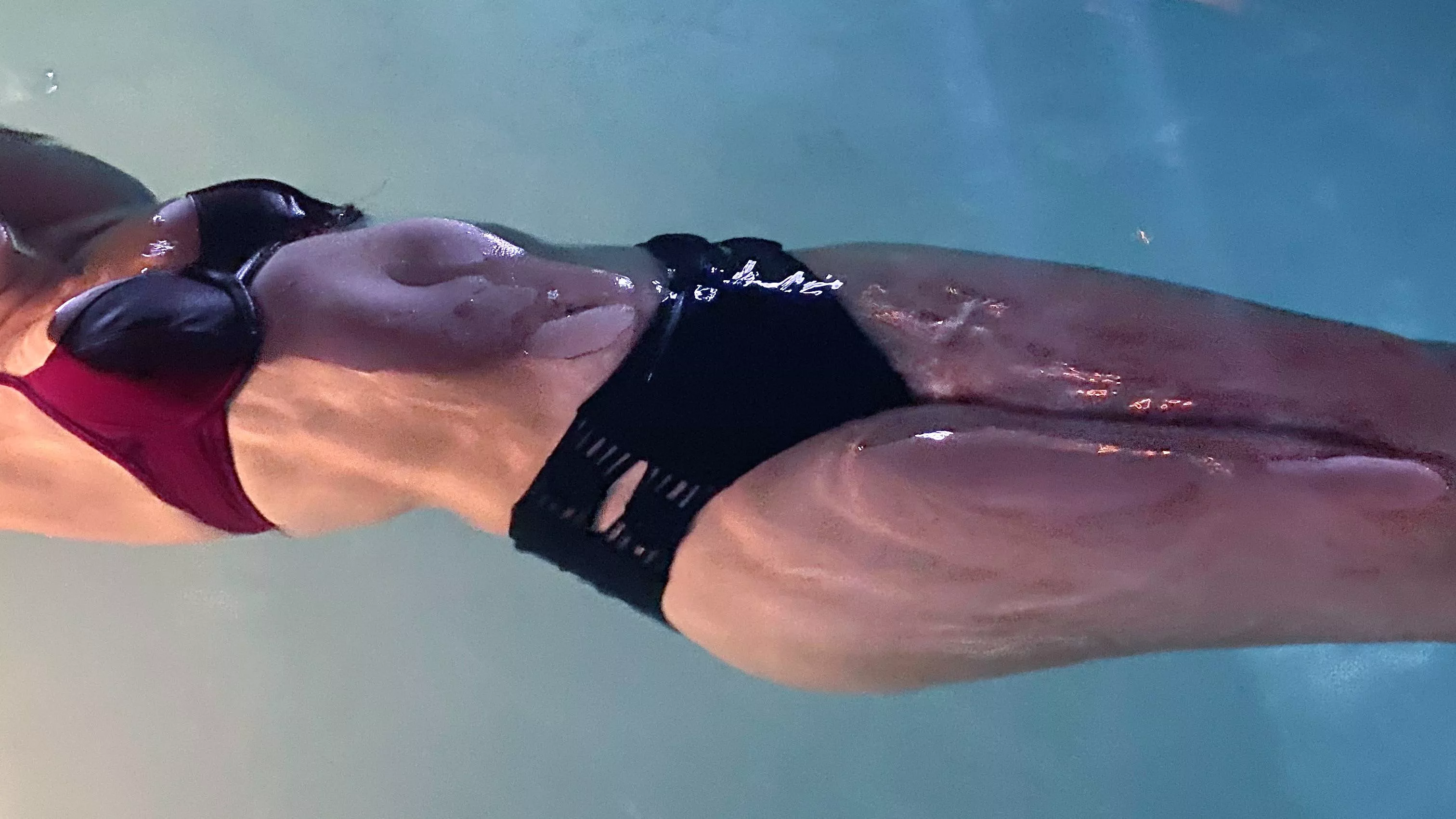 Relaxing with a night swim 💕 posted by OFValeriaLuna