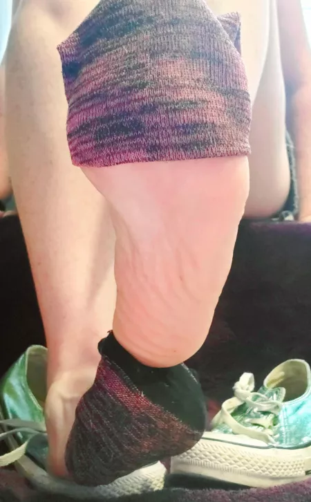 Releasing these sweaty soles from their captors after a long hot humid day... who wants to get a sniff?? 😉👄👅❤ by mombod1234