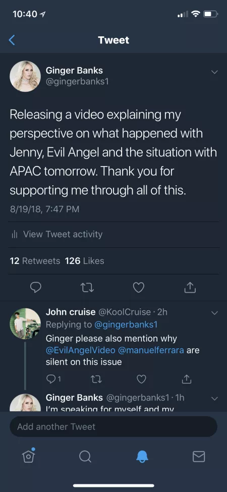 Releasing video tomorrow discussing what happened with Evil Angel and Jenny during filming. by blonde234