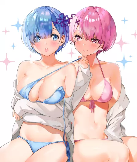 Rem & Ram (mery][Re:zero] by Draknalor
