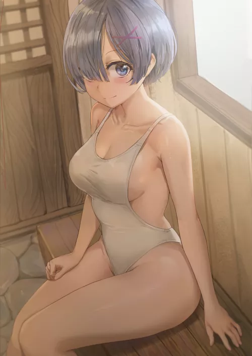 Rem Swimsuit In A Sauna (Free Style) [Re:Zero] by sequence_string