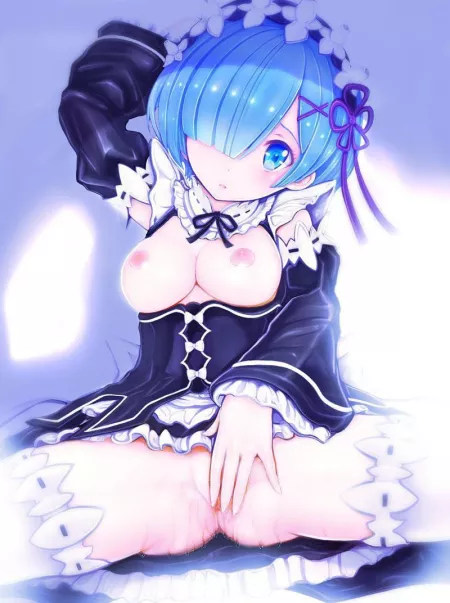 Rem trying to hide her pussy by Diggelenstaat
