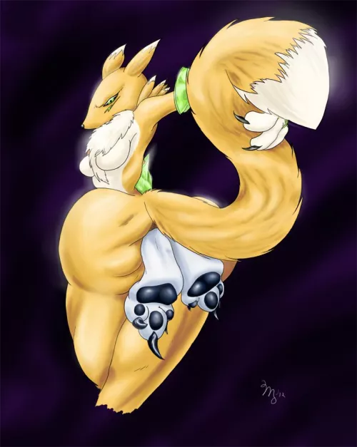 Renamon's Lovely Butt Evening (Art made by MaxTwenty) by LostVoes