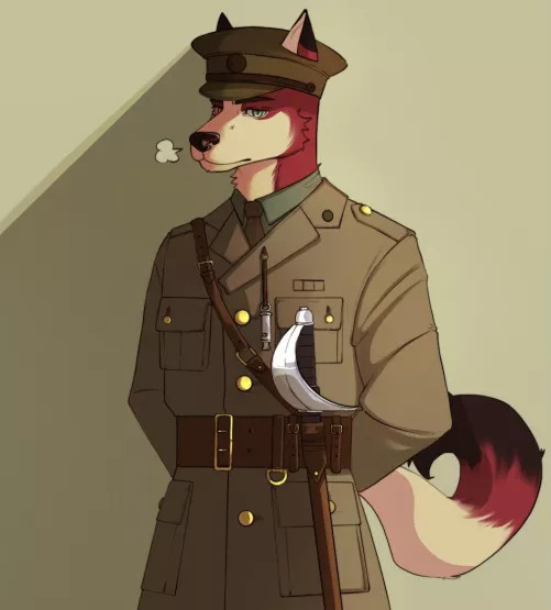 Reporting for duty! A close up of this dapper husky (art by me, husky belongs to mackinstalker via twitter). by BloodborneBane