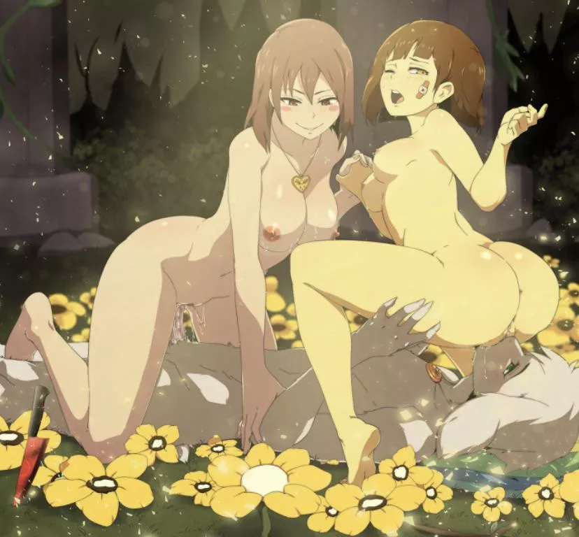 (Reposting this bc I forgot the character tags lol). Anyways this is my favourite piece of hentai by far (undertale) (Chara, Frisk, Asriel) [Lexus] posted by CODgamer27