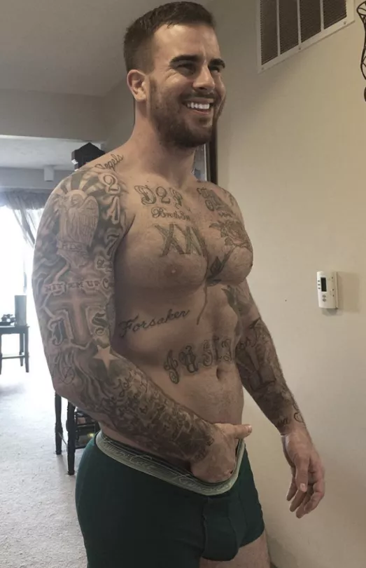 Resting his hand posted by menareamazing