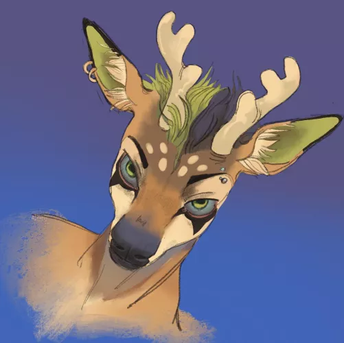 Returning to the fandom after a few years with a sketch of a combo of 2 old fursonas by arlade