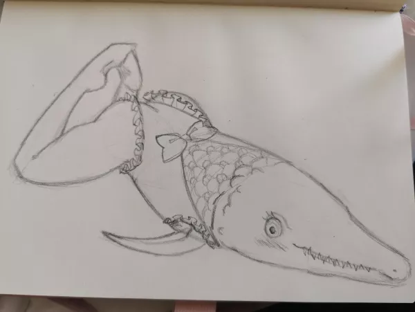 Reverse mermaid in bathing suit by Kiwi-Toaster