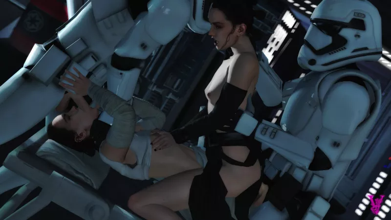 Rey and Sith Rey foursome (Violetta) [Star Wars] by Kuro-Oji