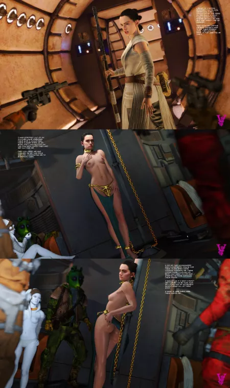 Rey captured by pirates (Violetta) [Star Wars] by Kuro-Oji