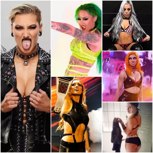 Rhea and five women I want to see her fuck and dominate with a big ol' strapon. by HornyandEvil