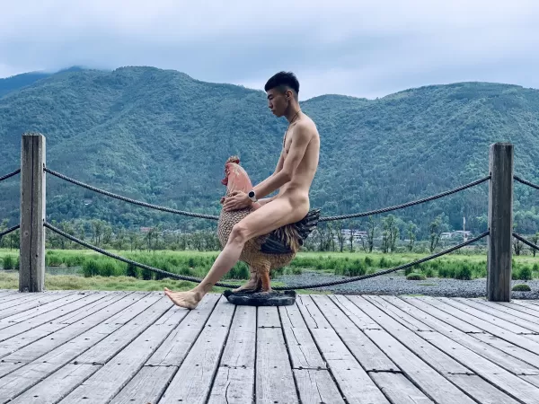 Riding a cock on the boardwalk by savory_waffle